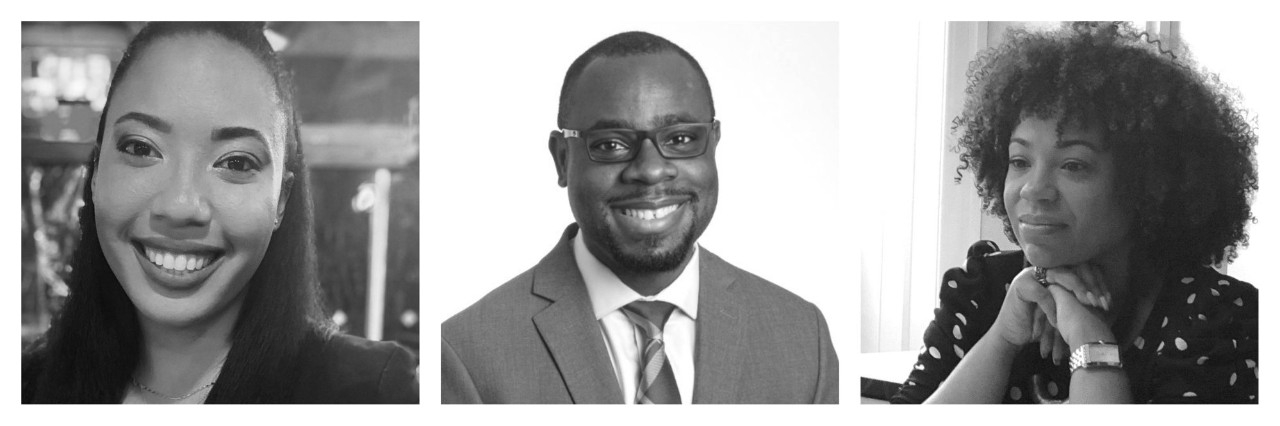 Dennia Palmer, Kobena Osam, and Nicole Dillard headshots