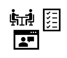 A collection of decorative training icons.